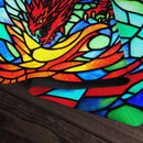 Red Stained Glass Dragon Playmat
