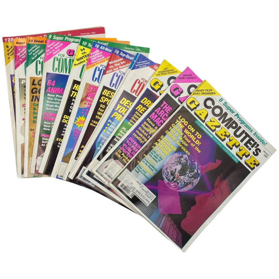 Compute's Gazette 1989 Back Issue(s) C64 C128 VIC-20 Commodore 64 Magazine