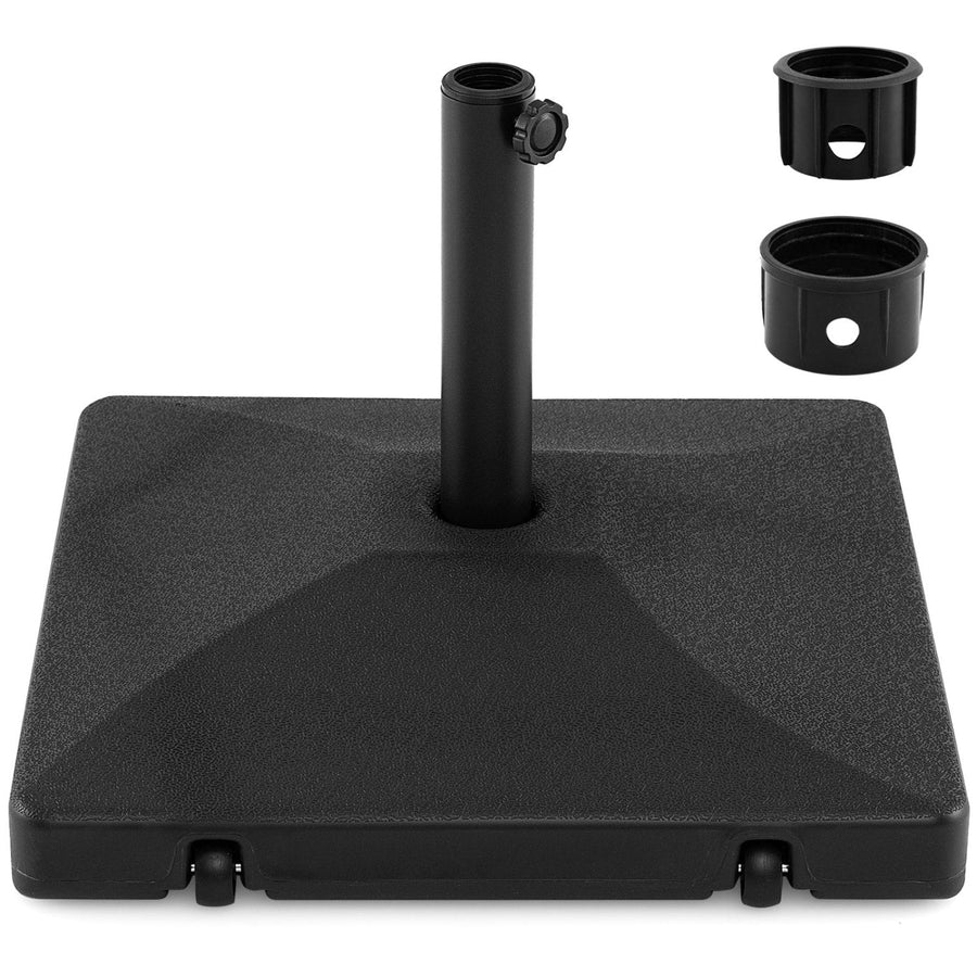Fillable Umbrella Base 90 LBS Heavy Duty with 2 Wheels-Black