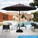 Fillable Umbrella Base with Shell Texture - 44 lb Capacity
