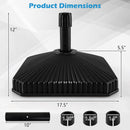 Fillable Umbrella Base with Shell Texture - 44 lb Capacity