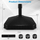 Fillable Umbrella Base with Shell Texture - 44 lb Capacity