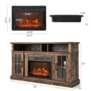 Fireplace TV Stand for TVs Up to 65 Inch with Side Cabinets and Remote Control