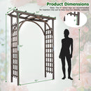 Garden Arch Trellis 85" Tall Fir Wood for Climbing Plants