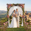 Garden Arch Trellis 85" Tall Fir Wood for Climbing Plants