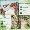 Garden Arch Trellis 85" Tall Fir Wood for Climbing Plants