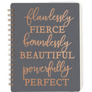 Flawlessly Fierce Spiral Notebook | Foil Lettering | 5.75" x 7.50" | 120 Lined Pages