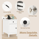 Flip Top End Table with Charging Station USB Ports Outlets and Drawer