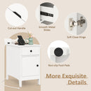 Flip Top End Table with Charging Station USB Ports Outlets and Drawer