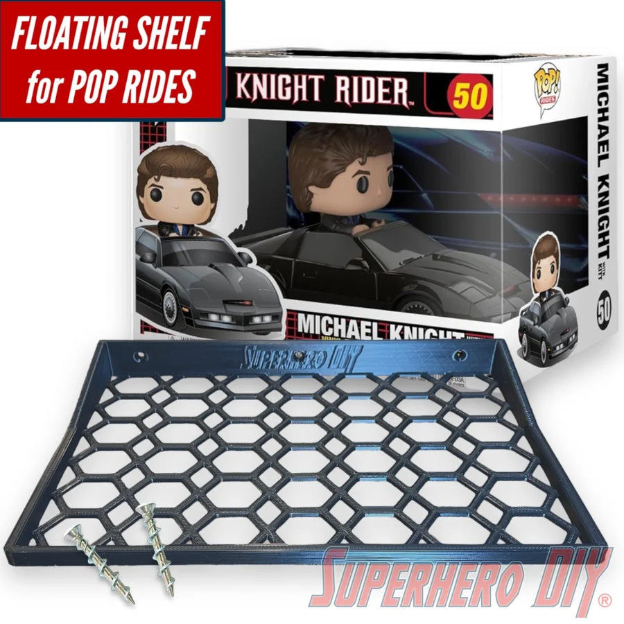 Floating Shelf for Funko Pop Rides Boxes 9.25W x 7D | Box Display Wall Mount | Includes mounting screws