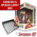 Floating Shelves for Funko Pop! DELUXE Box or Super 6-INCH fits 6.5W X 5.5D | Fits Soft Plastic Box Cases/Protectors