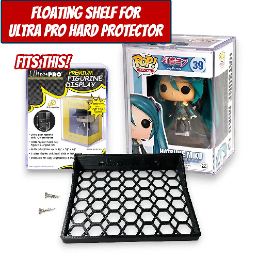 Floating Shelves for Ultra PRO Hard Protectors | Fits Ultra PRO hard stacks for Funko Pop boxes | Mounting screws included