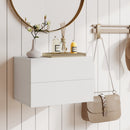 Wall Mounted Floating Nightstand with 2 Drawers