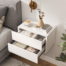 Wall Mounted Floating Nightstand with 2 Drawers