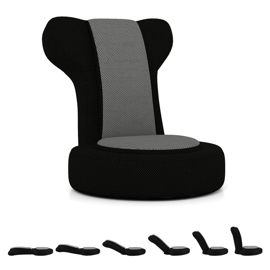Floor Comfy Gaming Leisure Chair with Adjustable Headrest and Backrest