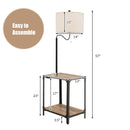 360¬∞ Rotatable Floor Lamp with End Table and USB Charging Ports