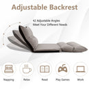 Adjustable Floor Sofa Bed with 2 Lumbar Pillows
