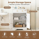 Floor Storage Cabinet with Drawer and Adjustable Shelf