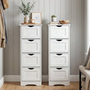 4-Drawer Freestanding Floor Cabinet with Anti-Toppling Device