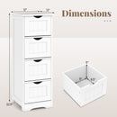 4-Drawer Freestanding Floor Cabinet with Anti-Toppling Device