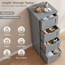 4-Drawer Freestanding Floor Cabinet with Anti-Toppling Device