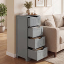4-Drawer Freestanding Floor Cabinet with Anti-Toppling Device