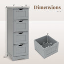 4-Drawer Freestanding Floor Cabinet with Anti-Toppling Device