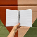 Floral Spiral Notebook | Double-sided 120 Lined Pages Folk Art Style Journal