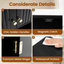 Fluted Bathroom Wall Cabinet with Open Shelf