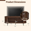 Fluted TV Stand for TVs up to 60" Mid Century Curved Entertainment Center