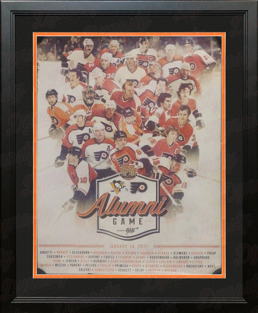 Philadelphia Flyers 2017 Alumni Game Limited Edition NHL Hockey Framed Team Poster