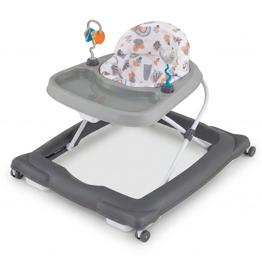 Foldable Baby Walker with Removable Seat and Adjustable Height for 6-12 Months