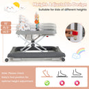Foldable Baby Walker with Removable Seat and Adjustable Height for 6-12 Months