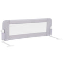 Foldable Bed Rail with Swing Down Design - Light Gray