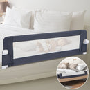 60-Inch Foldable Bed Rail Swing Down Baby Bed Guard Rail with Adjustable Safety Strap