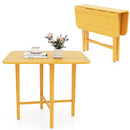 Foldable Dining Table for 2-4 People with Rubber Wood Legs for Small Space
