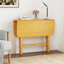 Foldable Dining Table for 2-4 People with Rubber Wood Legs for Small Space