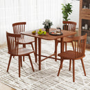 Foldable Dining Table for 2-4 People with Rubber Wood Legs for Small Space