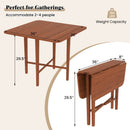 Foldable Dining Table for 2-4 People with Rubber Wood Legs for Small Space
