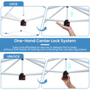 10 X 10 FT Foldable Outdoor Patio Shelter Canopy Tent with 1-Push Center Lock