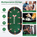 Portable 84 x 42 Inch 10-Player Foldable Padded Poker Table Top