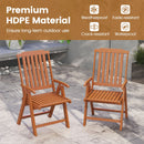 Foldable Patio Chair All-Weather HDPE Outdoor Dining Chair with Armrest