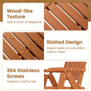 Foldable Patio Chair All-Weather HDPE Outdoor Dining Chair with Armrest