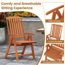Foldable Patio Chair All-Weather HDPE Outdoor Dining Chair with Armrest
