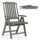 Foldable Patio Chair All-Weather HDPE Outdoor Dining Chair with Armrest