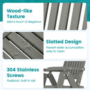 Foldable Patio Chair All-Weather HDPE Outdoor Dining Chair with Armrest