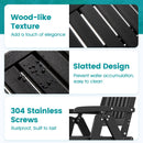 Foldable Patio Chair All-Weather HDPE Outdoor Dining Chair with Armrest
