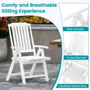 Foldable Patio Chair All-Weather HDPE Outdoor Dining Chair with Armrest