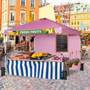 10 x 10 Feet Foldable Commercial Pop-up Canopy with Roller Bag and Banner Strip