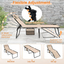 Foldable Recline Lounge Chair with Adjustable Backrest and Footrest